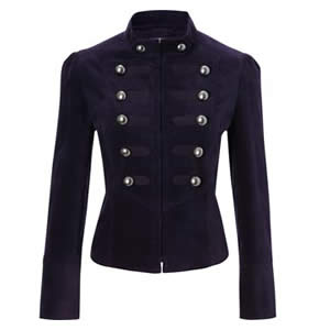 Military Jackets Fashion   Size Women on Ladies Purple Military Jacket  Wool  Silk  Ponteroma  Jacquard Jackets