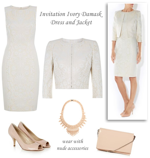 ivory dress and jacket